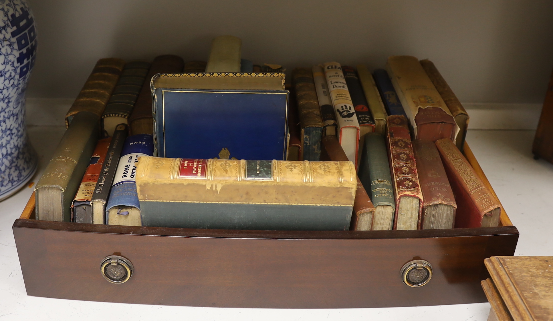 A small quantity of assorted books including some leather bindings